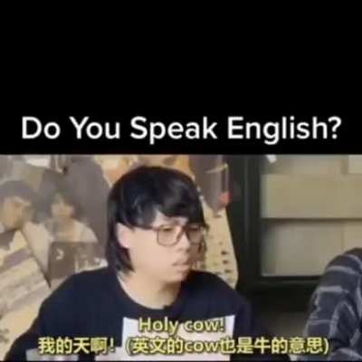 He do speak english
