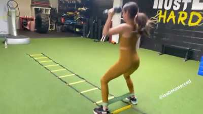 Getting her fitness on