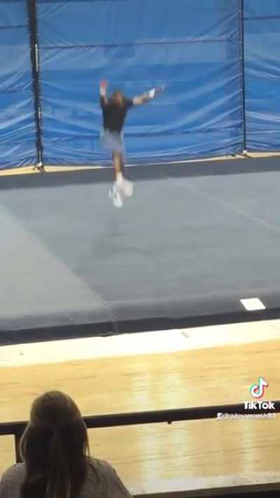 Gymnast&rsquo;s impressive launch from a cold start!