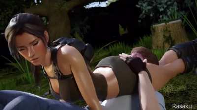 Lara Croft deadly reverse headscissor 😵