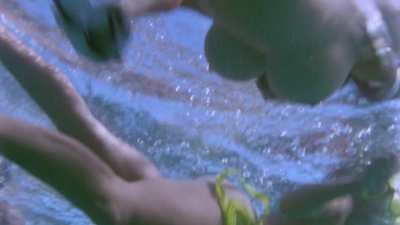 Julie K. Smith and Shae Marks topless snorkeling