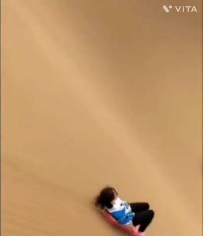 New craze: Sand sledding