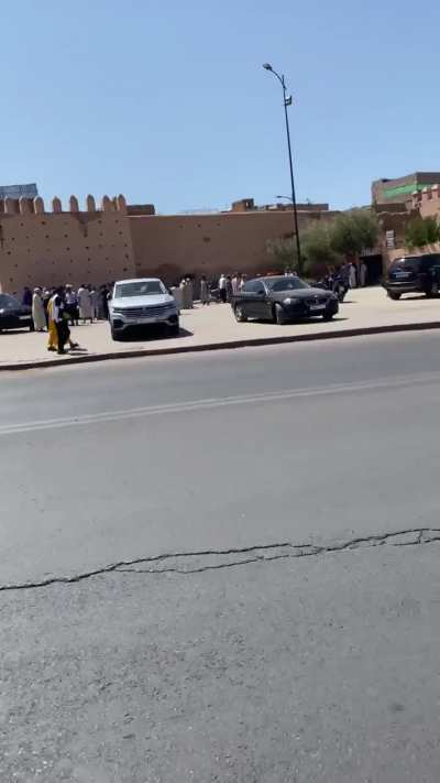 The medina walls of marrakech aftermath