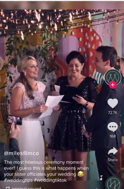 My best friend officiated her sister&rsquo;s wedding...