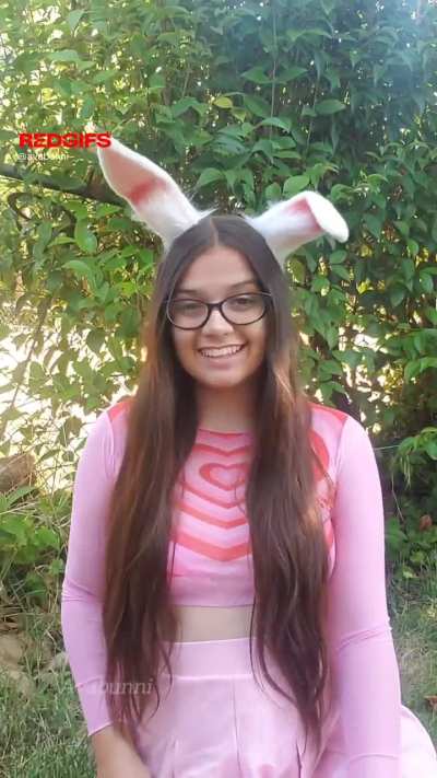 Pet the bunny girl