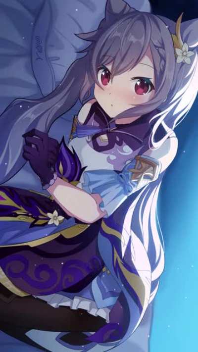A Keqing live wallpaper i found