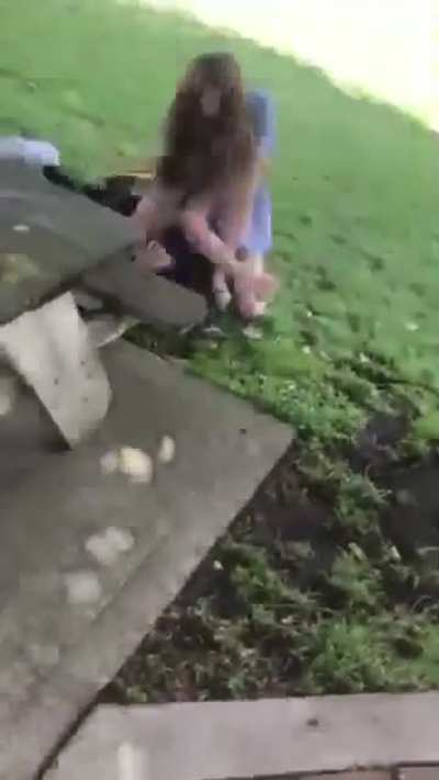 Girl who gets slaps always talks shit but never fights anyone