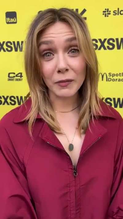 X/Twitter: Elizabeth at the Austin premiere of "Love &amp;amp; Death" at SXSW, 3/11/23