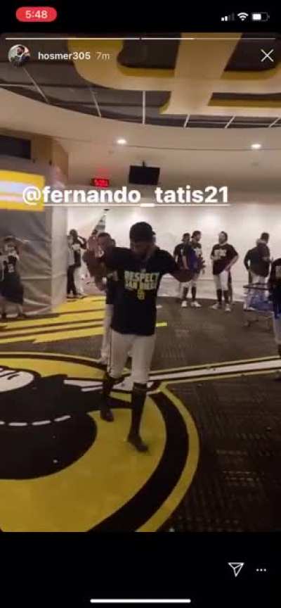 Tatis in the clubhouse, posted on Hosmer&rsquo;s Instagram story 🤣