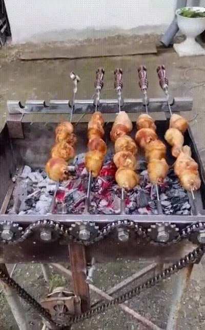 Мангал с механизацией