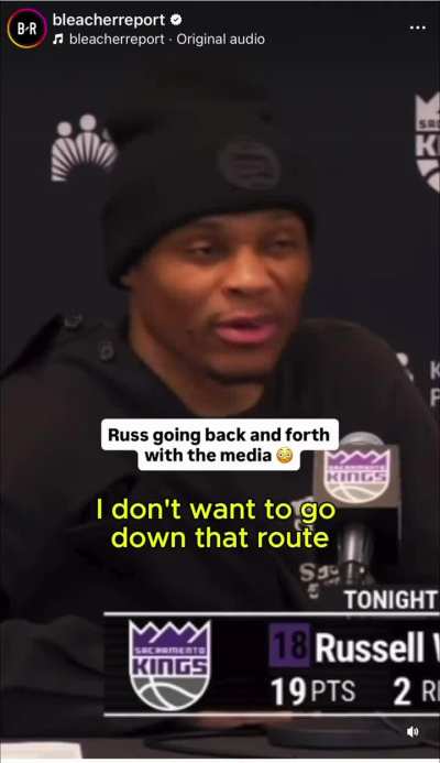 Russell Westbrook goes back and forth with the media