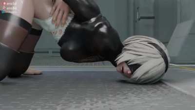 2B Anal Cumshot (Ero3D) [Nier Automata]