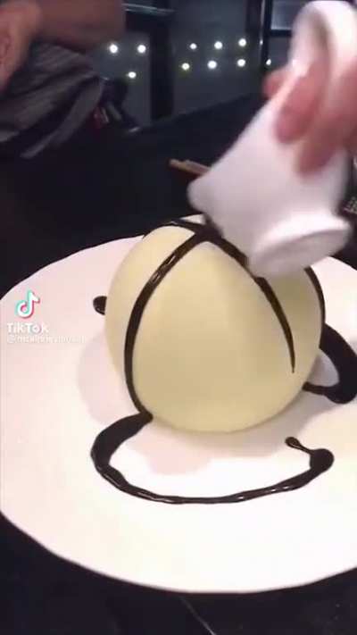 The way this chocolate sphere melts