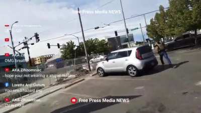 Footage of Tiny Toese getting shot during a confrontation between proud boys and antifa at the Olympia WA "end the mandate" rally 9-4-2021