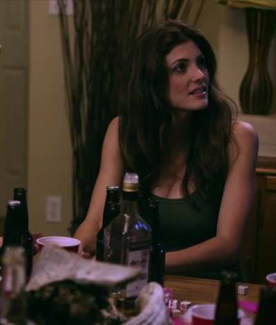 Dancing/shimmying etc in green tank top in smooth slo-mo, Death Do Us Part (2014, Julia Benson) [MIC]