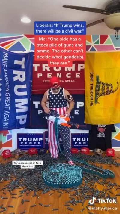 I can’t tell if it’s satire or not his whole account is just him and his trump merch