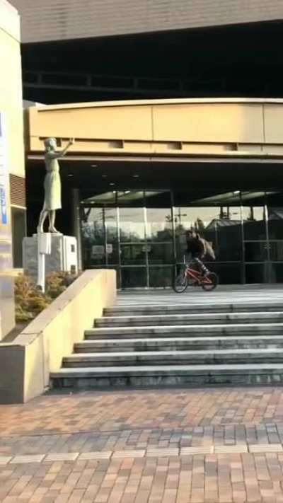 Hard BMX faceplant