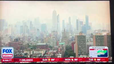 &ldquo;Live in Manhattan, in NYC, with the Eiffel Tower standing in the middle of that cloud cover.&rdquo; ummm 🤔 (ignore dog snoring 💤)
