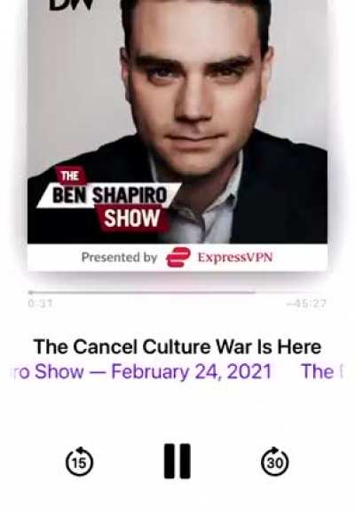 Pro Tip: If you play the Ben Shapiro show at half speed it turns into a show hosted by the person at the bar who’s drunk by 1pm