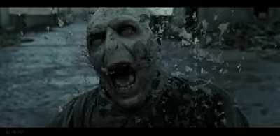 When you are in the battle of Hogwarts and Thanos snaps his fingers