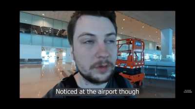 Signs in an airport