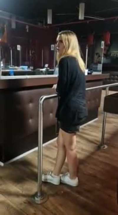 German girl tries to fight a guy and says 