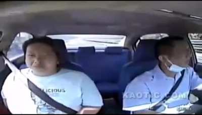 Psycho Bitch stabs a Taxi Driver For No Reason