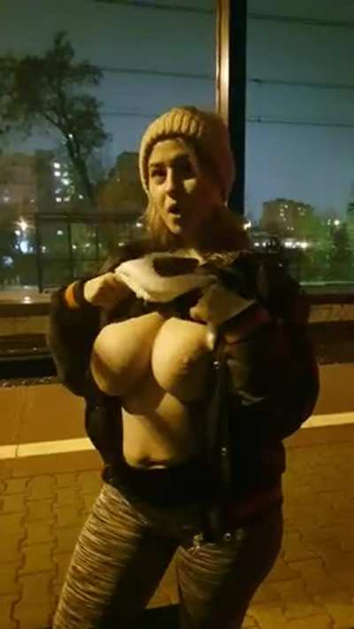 Boobs Flashing Huge Tits Public Porn GIF by mc_middleage_1977