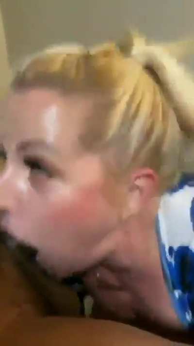 She is litterally eating it