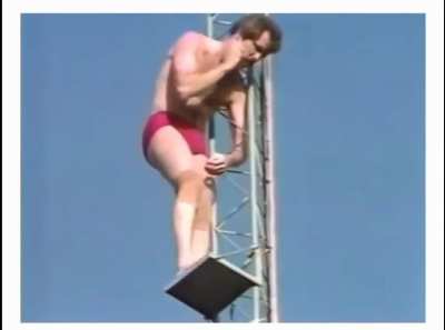 Rick Winters&rsquo; first 172 ft. world record high dive, 1983