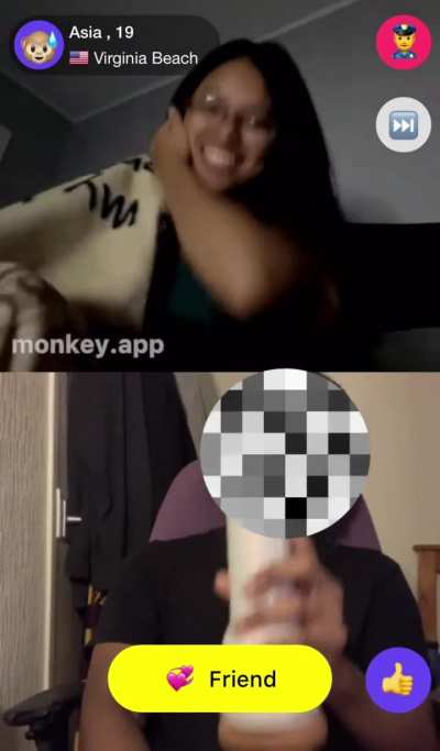 Asian Girl Geeked (Monkey App)