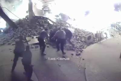 Arsonist sets fire building explodes on him
