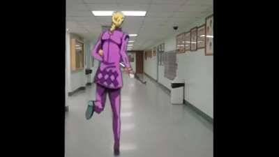 Coda sings Fighting Gold while Giorno commits a mass shooting.