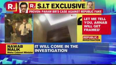 After Congress leader confirms MVA has set up a separate committee to ensure Republic gets ended, MVA Minister Nawab Malik says "Arnab will get trapped in TRP scam. He is driving himself mad..he might commit suicide."