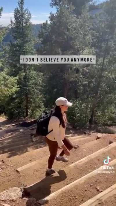 Girlfriend on a hike