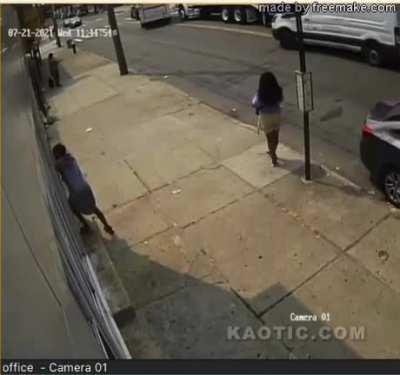 Sticking your arm in door mailbox