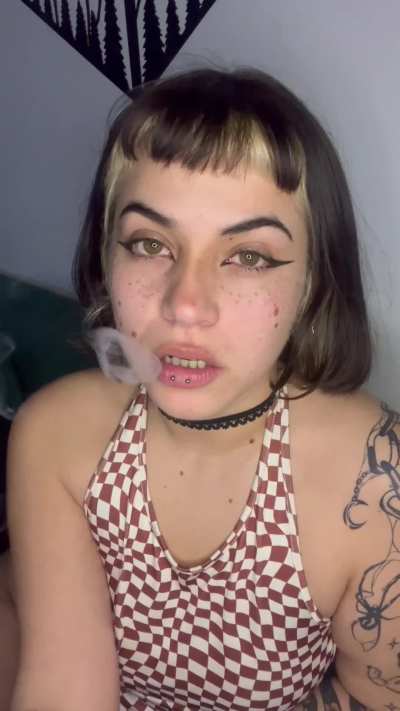 Smoking in front of you turns me on so much that I wish every cloud of smoke could carry our love and desire