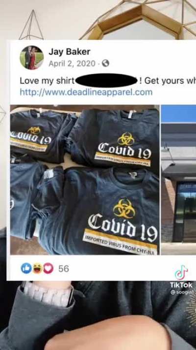 Cop who did not acknowledge the hate crimes commited against the 8 asians who were shot, surprisingly, has racist shirts.
