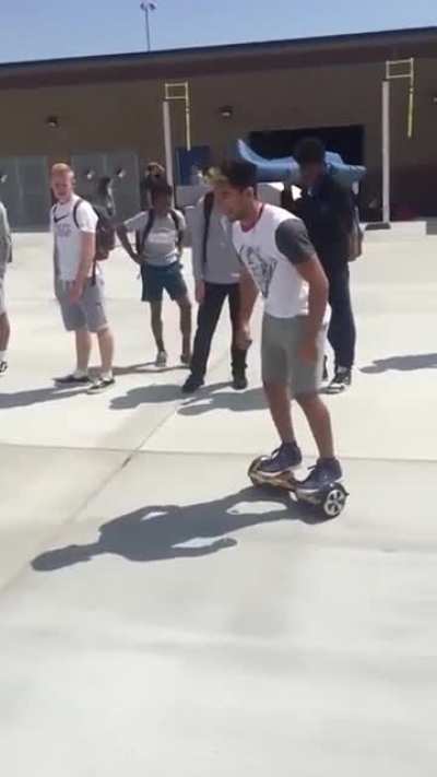 Epic front flip on a "hoverboard".