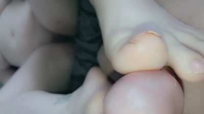 Love getting my toes and feet around a cock