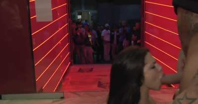 Sex shop blowjob