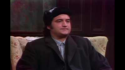 The very first "Saturday Night Live" sketch with Michael O'Donoghue, John Belushi, and Chevy Chase. Aired 50 years ago tonight on October 11th, 1975.