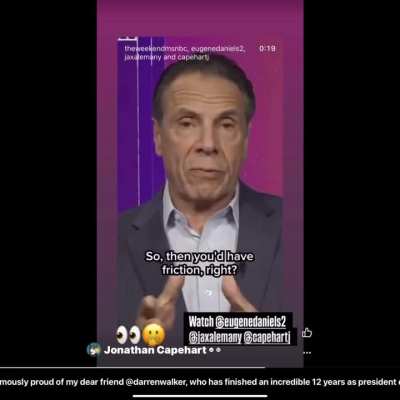 &ldquo;Diversity can be our weakness&rdquo;, says Andrew Cuomo as he calls his black interviewer by the name of the other black host.