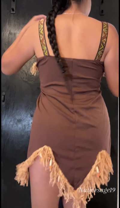 19 yo Native American girl reveals what&rsquo;s underneath her dress
