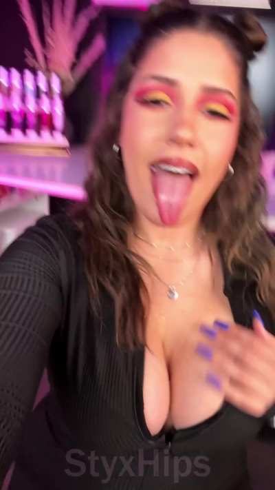 [oc] I love drooling all over my big boobs ❤️