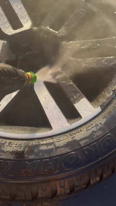 Crusty tire gets blasted