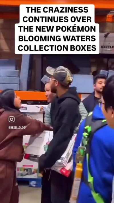 Scalpers fighting over Pokémon cards