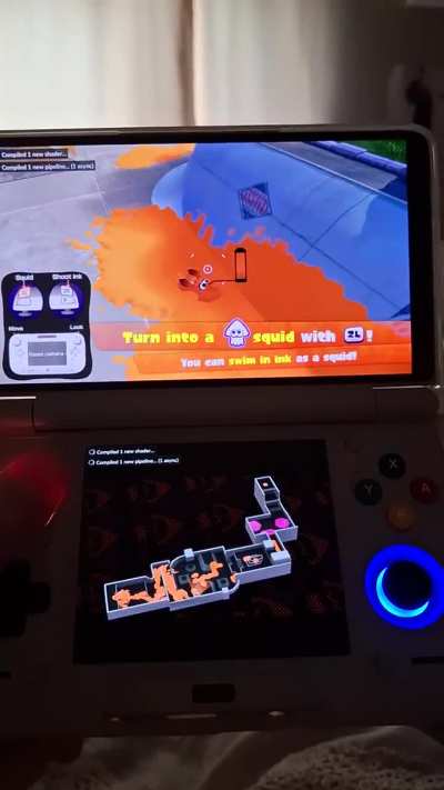 Squid form not entering ink? Splatoon