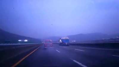 Car burst into flames