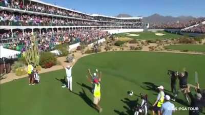 Reaction to Sam Ryder&rsquo;s hole-in-one